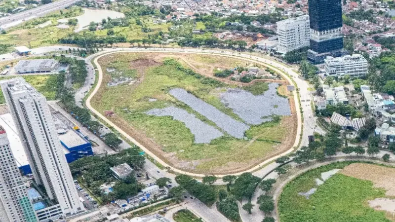 Foto udara lahan Jl. Jalur Sutera Blvd. Kav. 2, 11,69 hektar di Alam Sutera